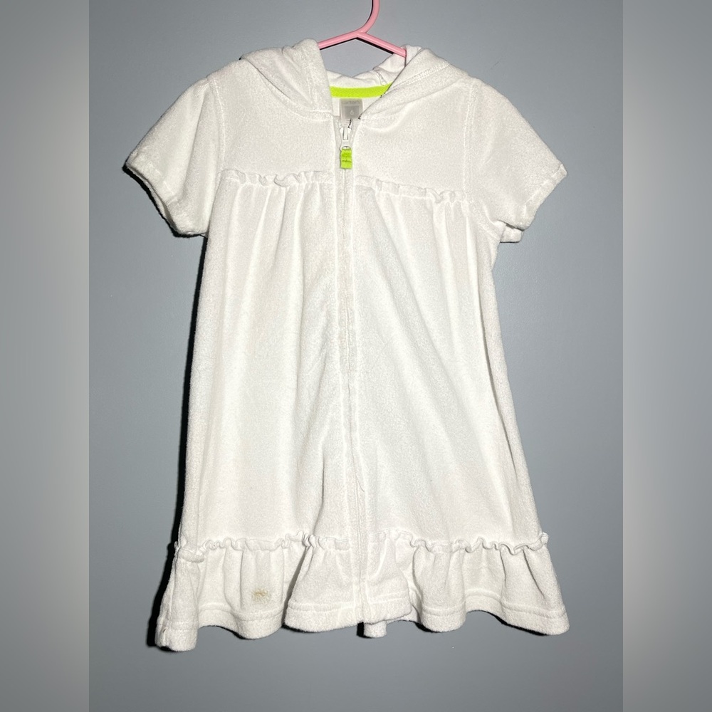 Carter's White Terry Cloth Zip-Up Hoodie